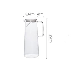 Transparent Heat Resistant Glass Water Bottle, Kettle Jar, Large Capacity, Coffee Pot with Handle, Teapot Pitchers, 1.2L