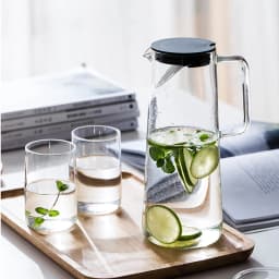 Transparent Heat Resistant Glass Water Bottle, Kettle Jar, Large Capacity, Coffee Pot with Handle, Teapot Pitchers, 1.2L
