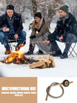 Outdoor Camping Stove Gas Refill Fuel Valve Connector Gas Extension Pipe Tube for Stove Accessory Furnace Adapter