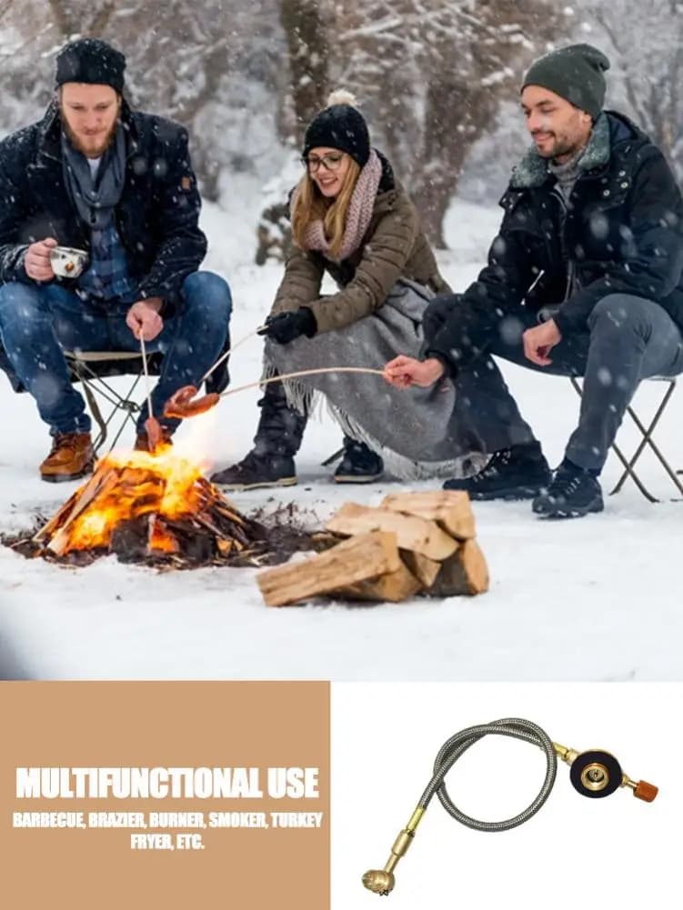 Outdoor Camping Stove Gas Refill Fuel Valve Connector Gas Extension Pipe Tube for Stove Accessory Furnace Adapter