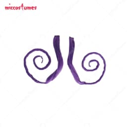 Womens Anime Short Wavy Purple Wig for Women Cosplay Halloween Wig