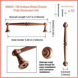 American Style Traditional Vintage Antique Brass Cabinet Handles Kitchen Cupboard Pulls Drawer Knobs for Furniture Hardware