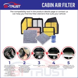Bi-Trust Cabin Air Filter Replacement for Lexus RX300/IS300/Toyota Highlander 87139-48020,87139-48020-83,CF10138