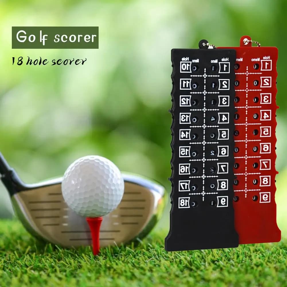 18 Holes Golf scorecard Portable Golf Stroke Counter Golf Score Card Counter for Golf Sport Scorer Mark Indicator Tool With Key