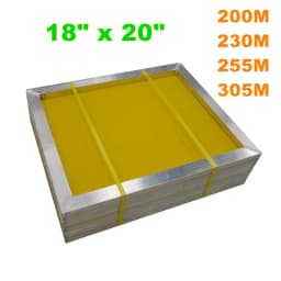 6pcs 18" x 20"Aluminum Silk Screen Printing Frame Stretched With 305 255 230 200 Yellow Mesh Polyester Frame for Printed Boards