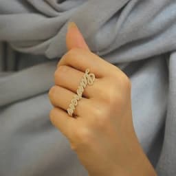 Fashionable Stainless Steel Personalized Double Ring Name Ring Custom Font Name Custom Carved Jewelry