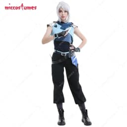 Miccostumes Black Cosplay Costume Unisex Sportswear Outfits with Belts Gloves