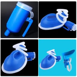 2000ml Blue White Portable Pee Urine Bottle Plastic Urinal Toilet Aid Bottle Man Woman Toilet Supply For Outdoor Camping Car