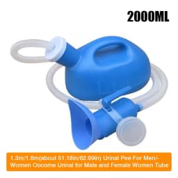 2000ml Blue White Portable Pee Urine Bottle Plastic Urinal Toilet Aid Bottle Man Woman Toilet Supply For Outdoor Camping Car