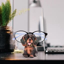 Puppy Dog Glasses Holder - Dog Shaped Spectacle Holder - Eyeglasses Display Stand - Home Desk Office Decor For Friend Family