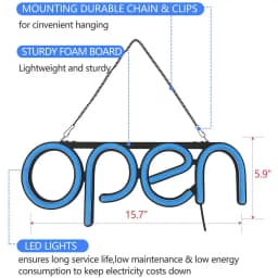 OPEN Neon Sign Business LED Light Lamp Integrative Ultra Bright Bar Club Store Display Shop Advertising Lighting Lamp