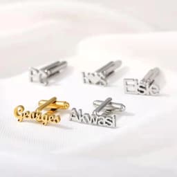 Customized Name Cufflinks for Women Personalized Gold color Stainless Steel Men's French Shirt Cufflinks Christmas Gifts For Men