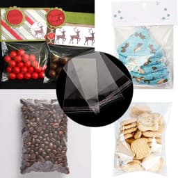 Clear Self-adhesive Cello Cellophane Bag package Self Sealing Small Plastic Bags for Candy Packing Cookie Packaging Bag Pouch