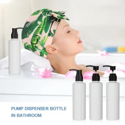 200ml Refillable Plastic Pump Dispenser Bottles For Lotion, Massage Oil, Shampoo And More Bpa/latex Free