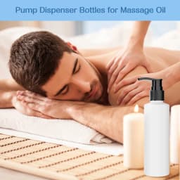 200ml Refillable Plastic Pump Dispenser Bottles For Lotion, Massage Oil, Shampoo And More Bpa/latex Free