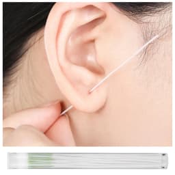 10cm 60pcs Ear Hole Cleaning Line Piercing Aftercare Sterilization Disposable Earrings Hole Cleaner Disinfection Ear Wires