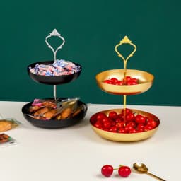 Creative Double-Layer Cake Tray Display Stand, European Style, Simple Fruit Plate, Wrought-iron Snack Rack, Fashion, Hot Sale