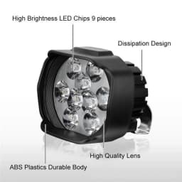 2PCS Motorcycle Lights 18w 9LED Electric Headlight 1000 Luminous LED Foglights For Cars Motorcycles Trucks Accessories