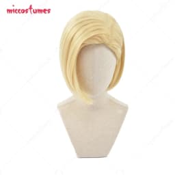 Miccostumes Women's Blonde Anime Cosplay Wig Short Synthetic Hair for Halloween Party