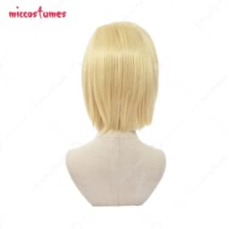 Miccostumes Women's Blonde Anime Cosplay Wig Short Synthetic Hair for Halloween Party