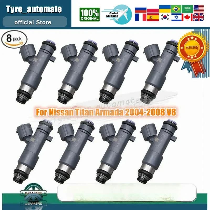 8PCS 16600-ZH00A Fuel Injectors For Nissan Titan Armada 2004-2008 V8