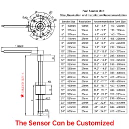 0-190ohm 240-33ohm Fuel Level Sensor Water Level Sensor 150MM 200MM 225MM 250MM 300MM 350MM Fuel Level Indicator Boat Car Truck