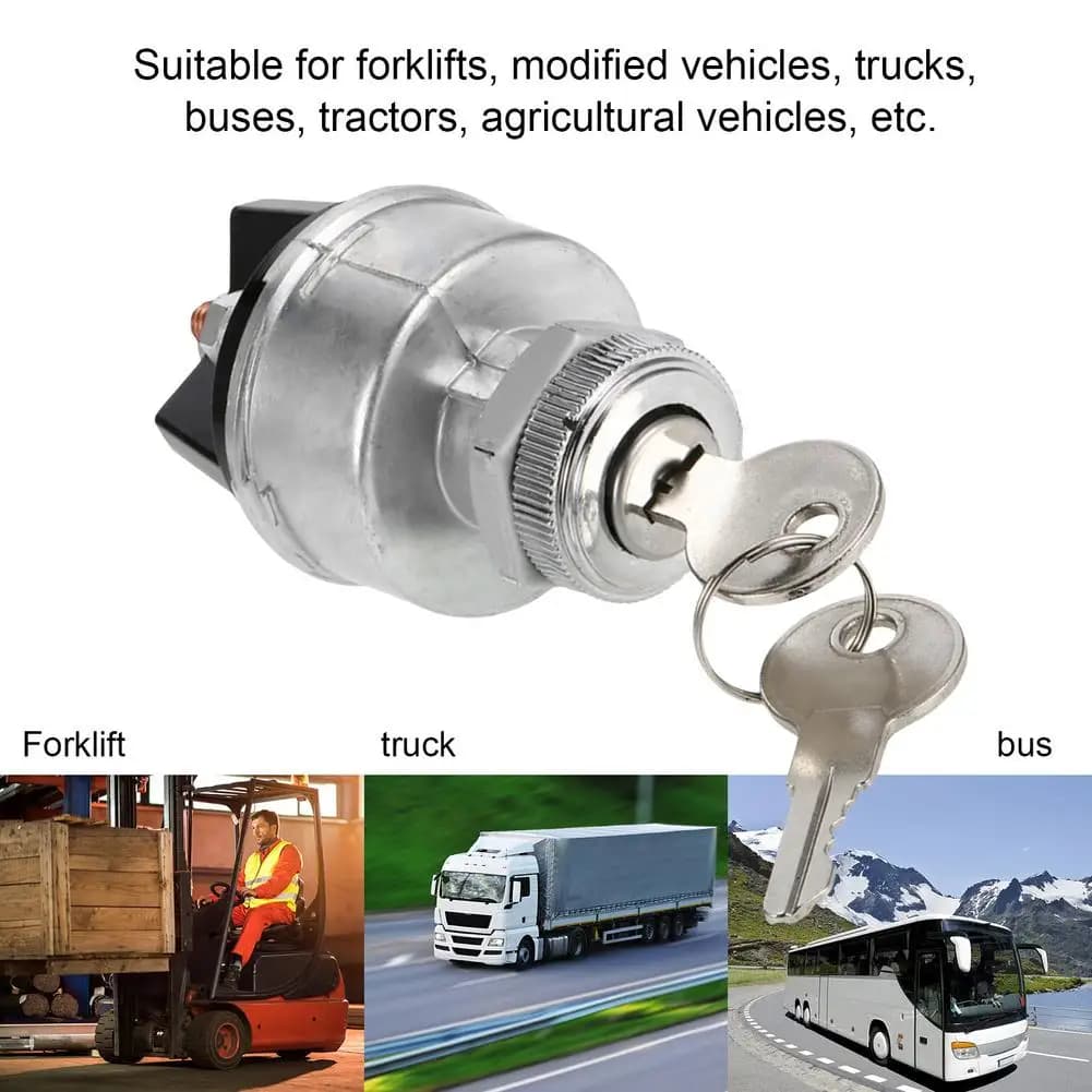Premium Materials Ignition Switch Lock Universal Ignition Switch Lock With 2 Keys 3 Positions Car Replaceable Accessories