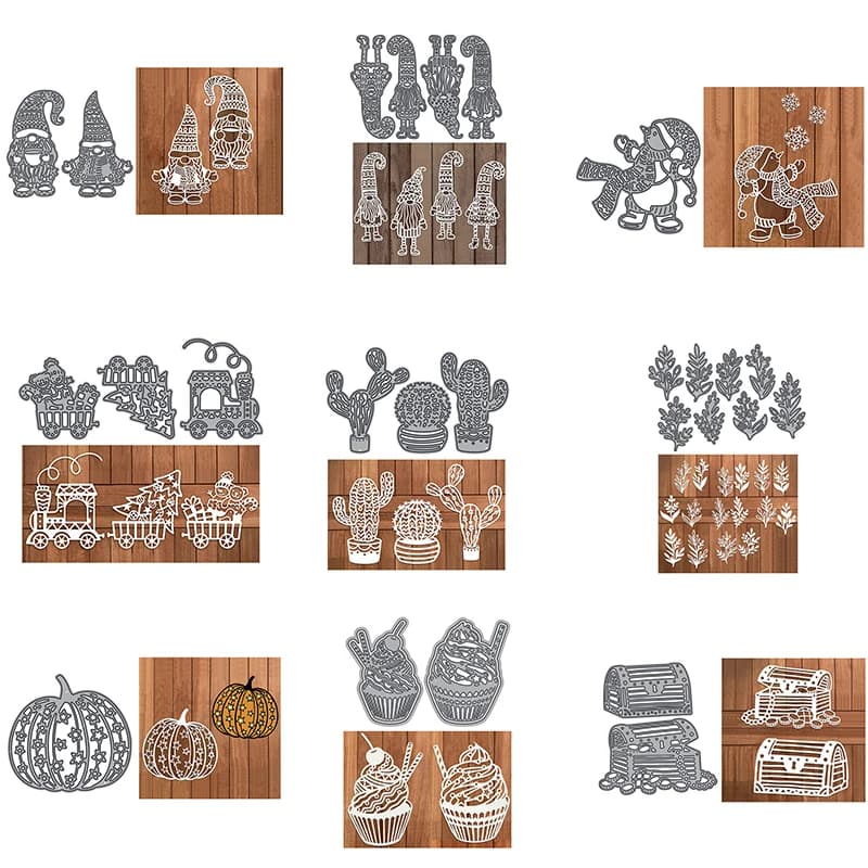Santa Claus & Little Snowman Frame Metal Cutting Dies For Scrapbooking Craft Embossing Stencil Die Cut Card Making