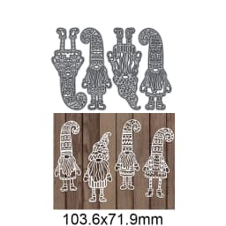 Santa Claus & Little Snowman Frame Metal Cutting Dies For Scrapbooking Craft Embossing Stencil Die Cut Card Making