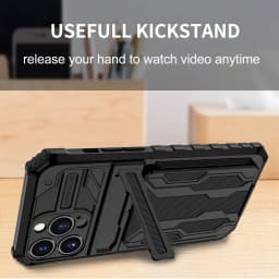 for iPhone 13 13 12 Pro Case Wallet 3-Card Flip Cover Credit Card Holder Slot Back Pocket Dual Layer Protective Hybrid Hard Case