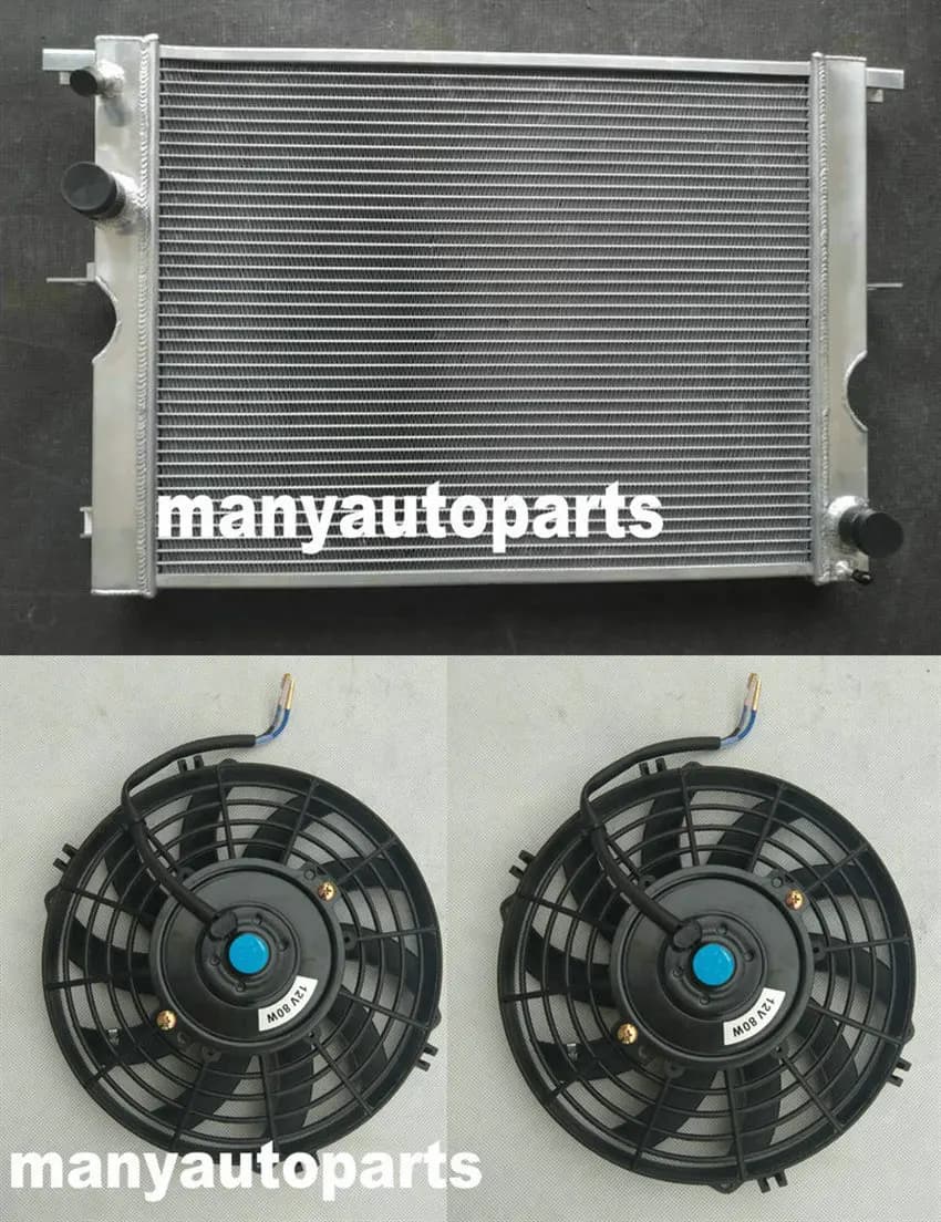 Aluminum radiator + Fans For TOYOTA LAND ROVER DISCOVERY II 2.5 TD5 1999-2004 2003