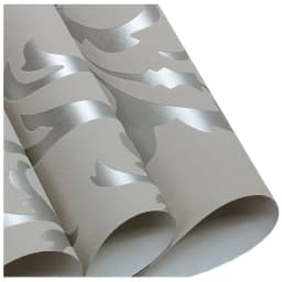 Victorian Damask Embossed Wallpaper Roll, Wall Coverings, Silver Floral, Luxury, Loquat Leaf, Home Decor