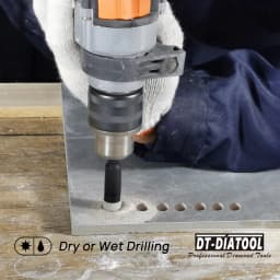 DT-DIATOOL 2pcs/set Dry Vacuum Brazed multi-purpose Mini Diamond Drill Core Bits Drilling Hole Saw Hexagon Shank Core Hole Bits