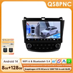 6115 Carplay Android 14 Car radio For Honda ACCORD 7 2003-2007 Autoradio Multimedia player GPS 360 Camera Screen by Snapdragon