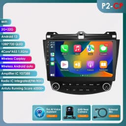 6115 Carplay Android 14 Car radio For Honda ACCORD 7 2003-2007 Autoradio Multimedia player GPS 360 Camera Screen by Snapdragon