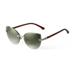 Vintage Cat Eye Rimless Sunglasses Women Brand Frameless Gradient Cut Lens Shade Eyewear Trendy Oversized Men Sun Glasses Female