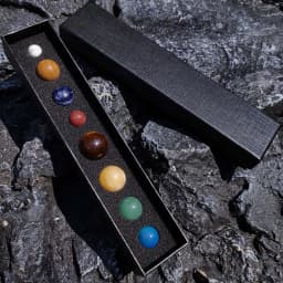 8 Planets Solar Healing Crystal Stones Ball Set Non-engraving Natural Gemstones Collection Personalized Home Offic