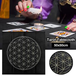Tarot Card Tablecloth Astrology Tarot Divination Cards Triquetra Pagan Wheel of the Year Soft Lightweight Tarot Card Tablecloth