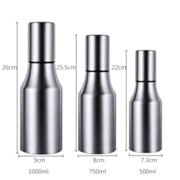 Oil Bottle Stainless Steel Vinegar Oil Olive Dispenser Bottle Pot Leakproof Container Kitchen Accessories 500/750/1000ml