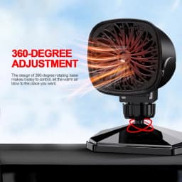 Car Heater 120W 12/24V Heating And Cooling Fan Portable 360-degree Adjustable Windshield Defogging Defroster For Car Accessories