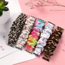 Scrunchie Strap for Apple watch band 44mm 40mm 42mm 38mm ultra 2 49mm Nylon Solo Loop bracelet iwatch 5 4 3 SE 6 7 8 9 45mm 41mm