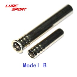 LureSport 5 sets Brass Ferrules Chrome Plated Rod connecting tube Fishing Rod Building Component Repair Pole DIY Accessory