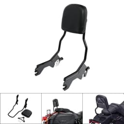 Sissy Bar Upright Backrest W/ Pad For Harley Softail Low Rider FXLR ST FXLRST 2018-2023 Sport Glide FLSB 2018-2025 Motorcycle