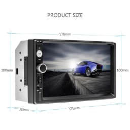 Podofo 2 Din Car Radio Stereo Bluetooth 7" HD Car Stereo Auto Audio Multimedia Player MP5 Universal Touch Screen USB TF FM