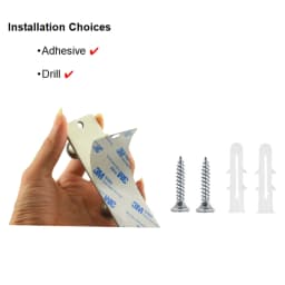 1Pack Stainless Steel Coat Hooks Screw-in & Stick-on Rustproof Coat Racks for Wall Mounted, Door Hangers for Bedroom