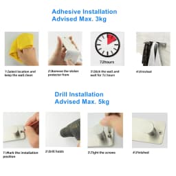 1Pack Stainless Steel Coat Hooks Screw-in & Stick-on Rustproof Coat Racks for Wall Mounted, Door Hangers for Bedroom