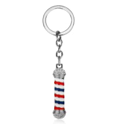 Barber Shop Shaver Razor Keychain Hairclippers Hair Dryer Combs Scissors Pendant Keyring for Barber Key Accessories