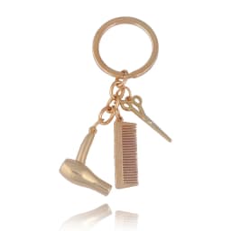 Barber Shop Shaver Razor Keychain Hairclippers Hair Dryer Combs Scissors Pendant Keyring for Barber Key Accessories