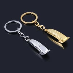 Barber Shop Shaver Razor Keychain Hairclippers Hair Dryer Combs Scissors Pendant Keyring for Barber Key Accessories