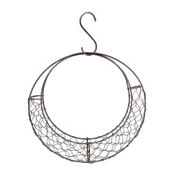 Home Succulent Iron Wreath Moon Shaped Metal Hanging Planter Moon Shape Iron Wire Succulent Pot For Home Garden Decoration